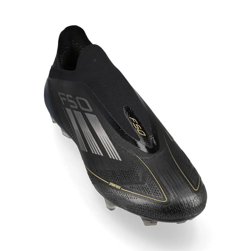 adidas F50 Elite Laceless FG Dark Spark - Noir/Argenté/Doré