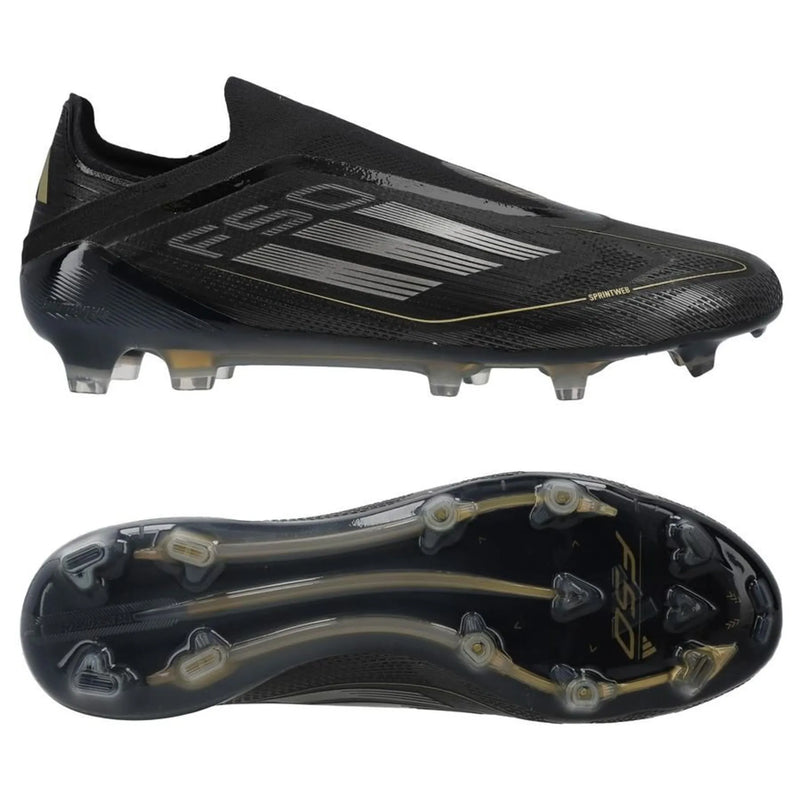 adidas F50 Elite Laceless FG Dark Spark - Noir/Argenté/Doré