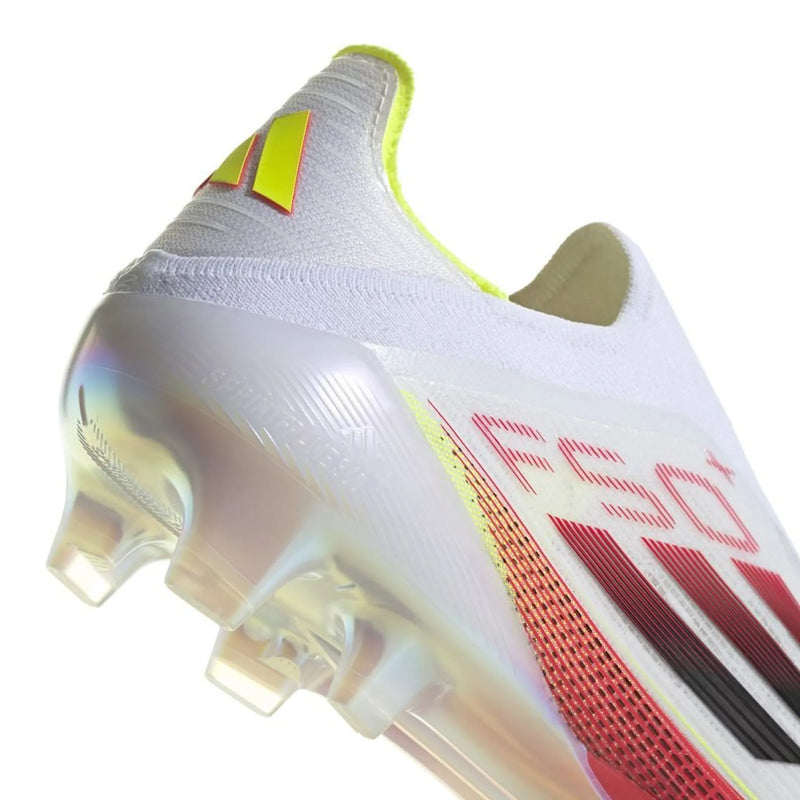 adidas F50 + Laceless FG Pure Victory - Blanc/Noir/Jaune